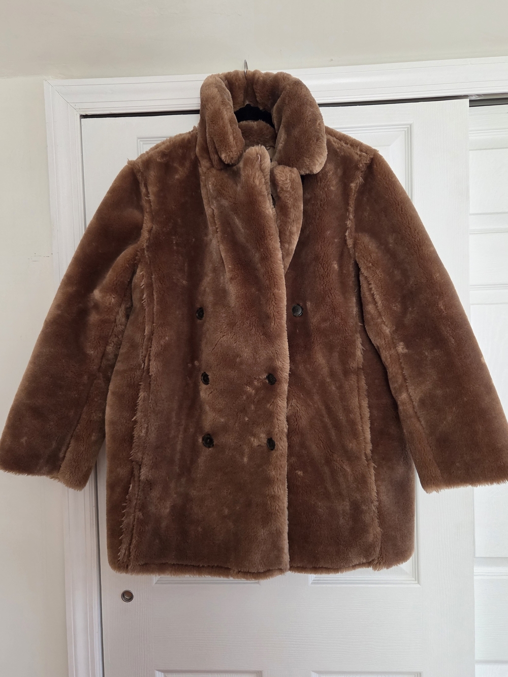J. Crew Camel Faux Fur Coat